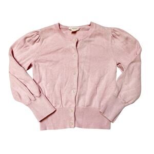 Crewcuts Puff Sleeve Knit Cardigan Sweater Size 6/7